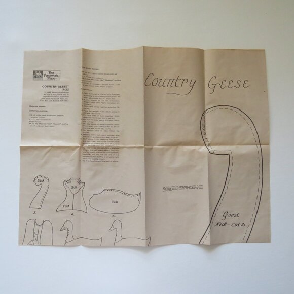 Country Geese The Patchwork Place Pattern P-22, 1982 - Picture 5 of 6